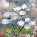 130466* SPACEFLOWER , Blumen, Quadrat, Acryl auf Leinwand, 20x20 cm